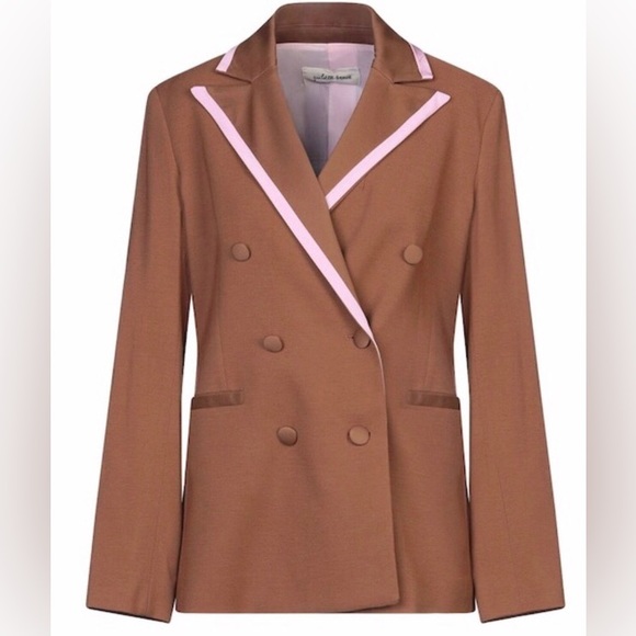 NWT Giuliette Brown Double-Breasted Blazer - Picture 3 of 13